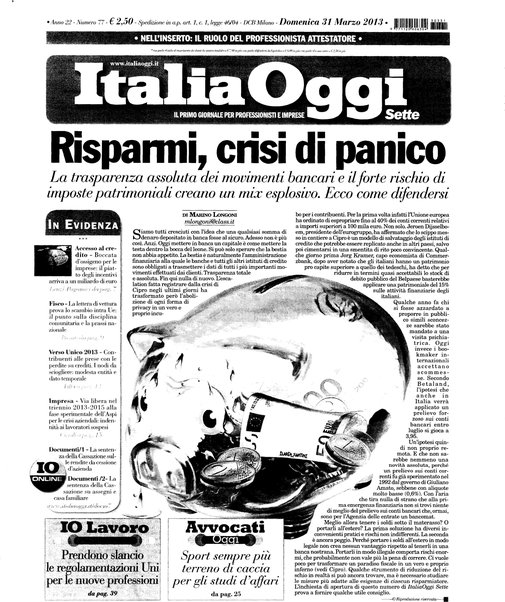 Italia oggi : quotidiano di economia finanza e politica